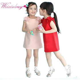 Girl's Sleeveless Flower Dress