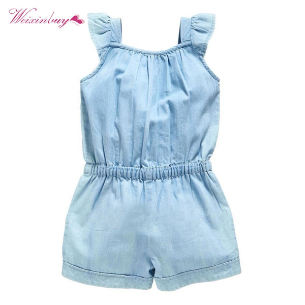 Girl's Denim Romper