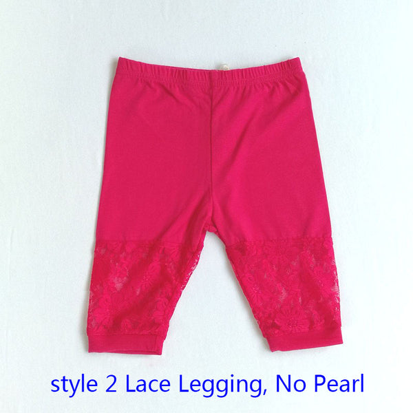 Girl's Bow Lace Leggings