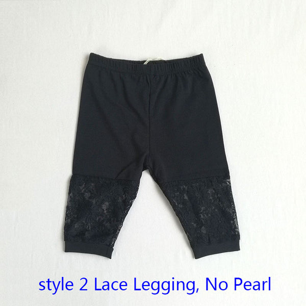 Girl's Bow Lace Leggings