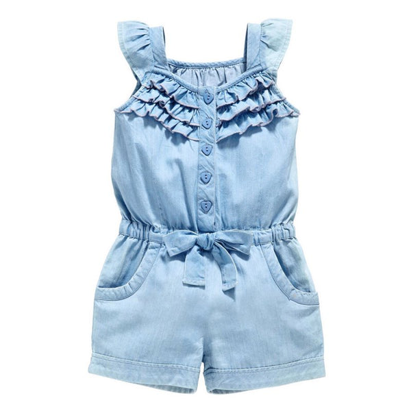 Girl's Denim Romper